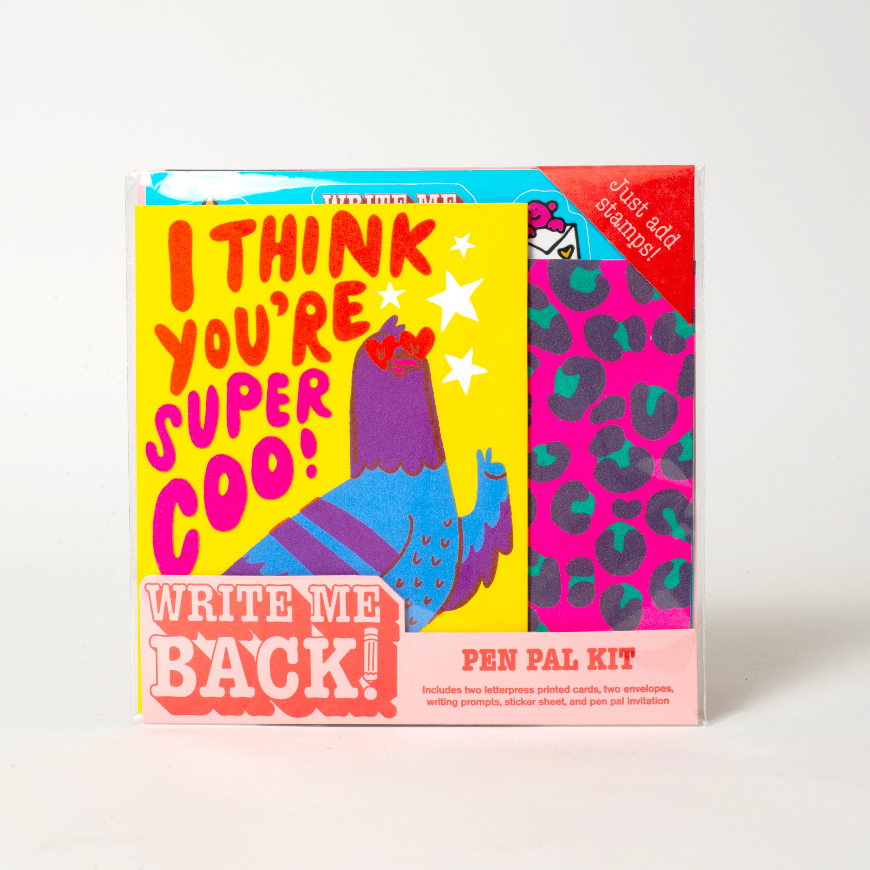 Write Me Back! Pen Pal Kit (Super Coo Pigeon + Leopard)
