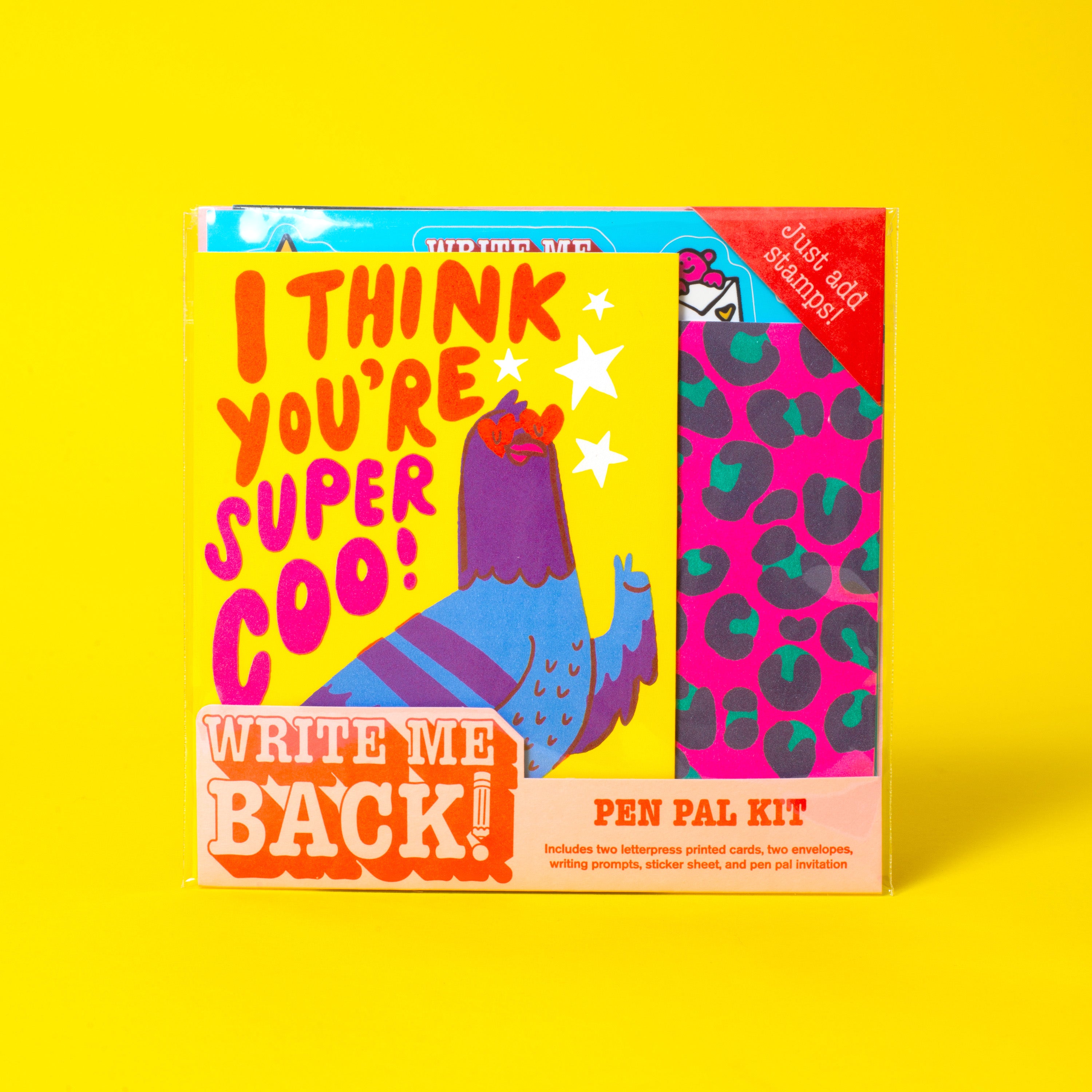 Write Me Back! Pen Pal Kit (Super Coo Pigeon + Leopard)