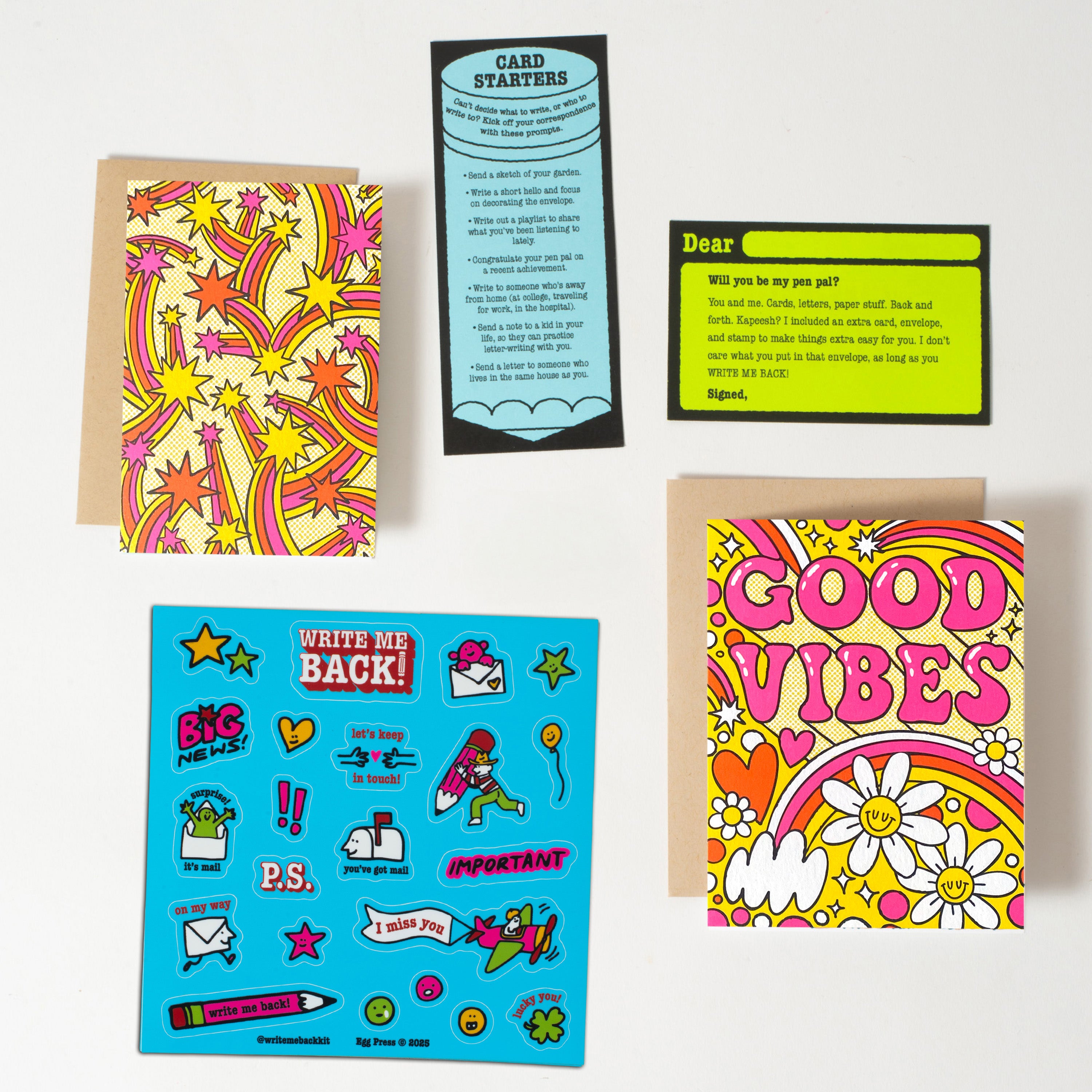 Write Me Back! Pen Pal Kit (Good Vibes)