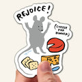 Cheese For Dinner Mouse Vinyl Sticker