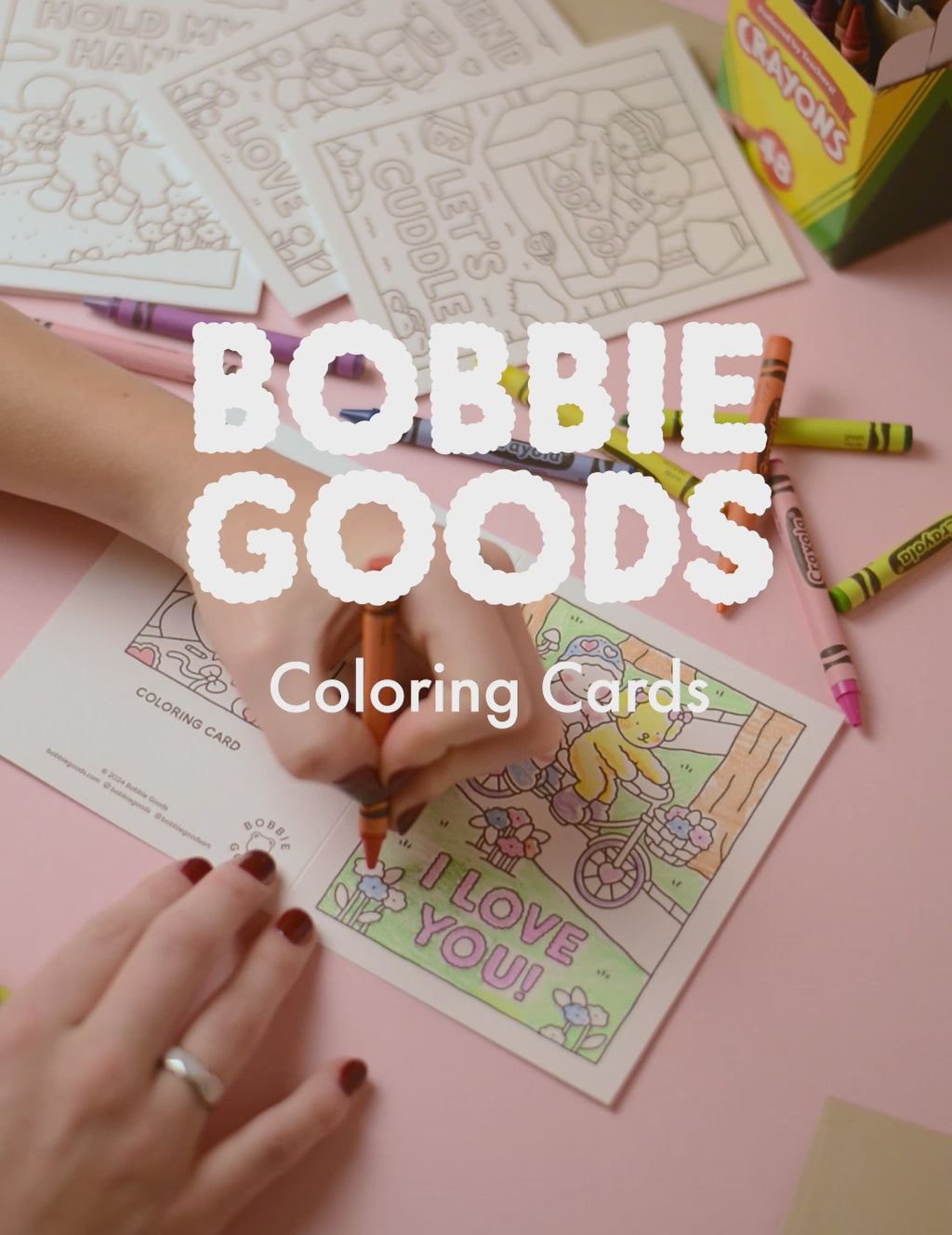 Birthday Wish Puppies DIY Bobbie Goods Coloring Letterpress Greeting Card