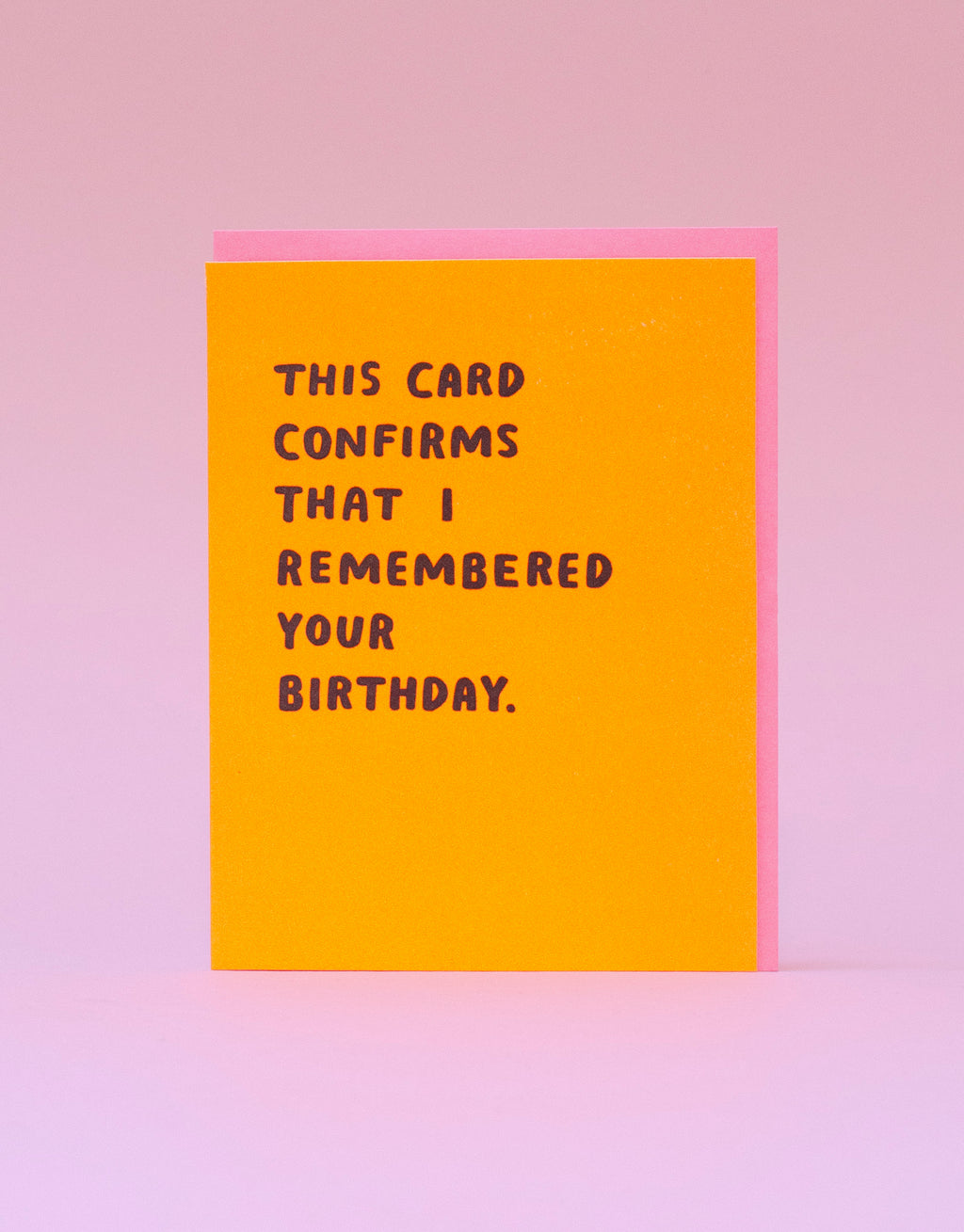 Confirmed Birthday Funny Letterpress Greeting Card