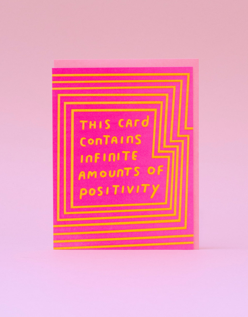 Infinite Positivity Letterpress Greeting Card