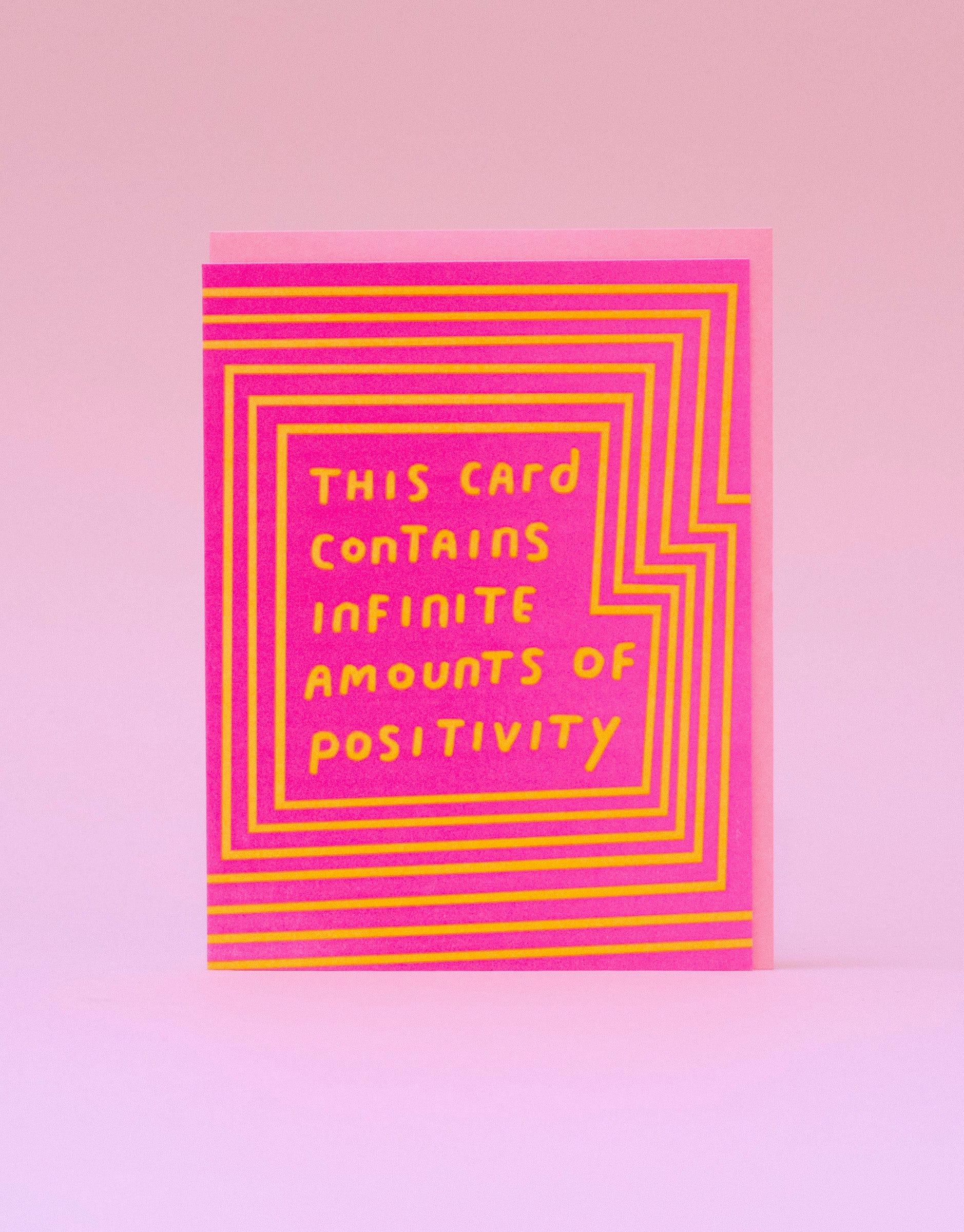 Infinite Positivity Letterpress Greeting Card