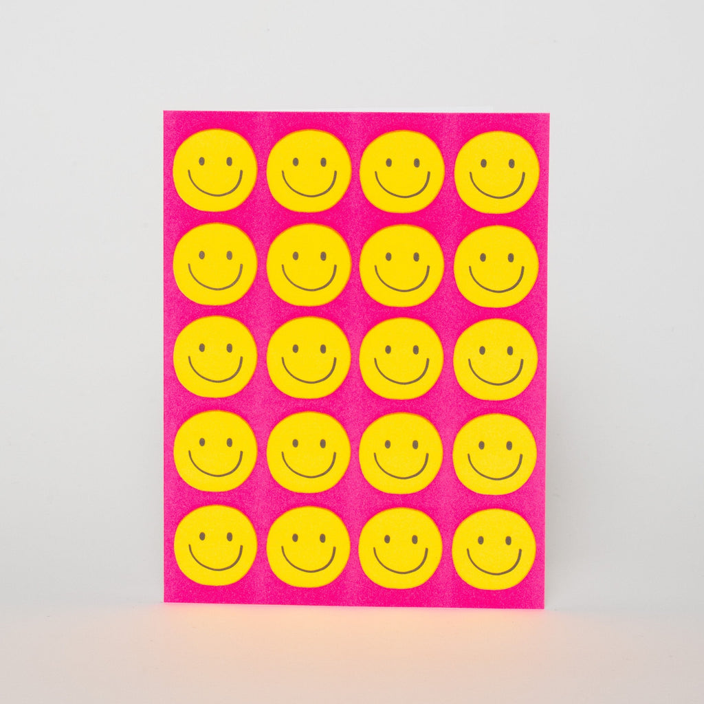 Smileys Blank Letterpress Greeting Card