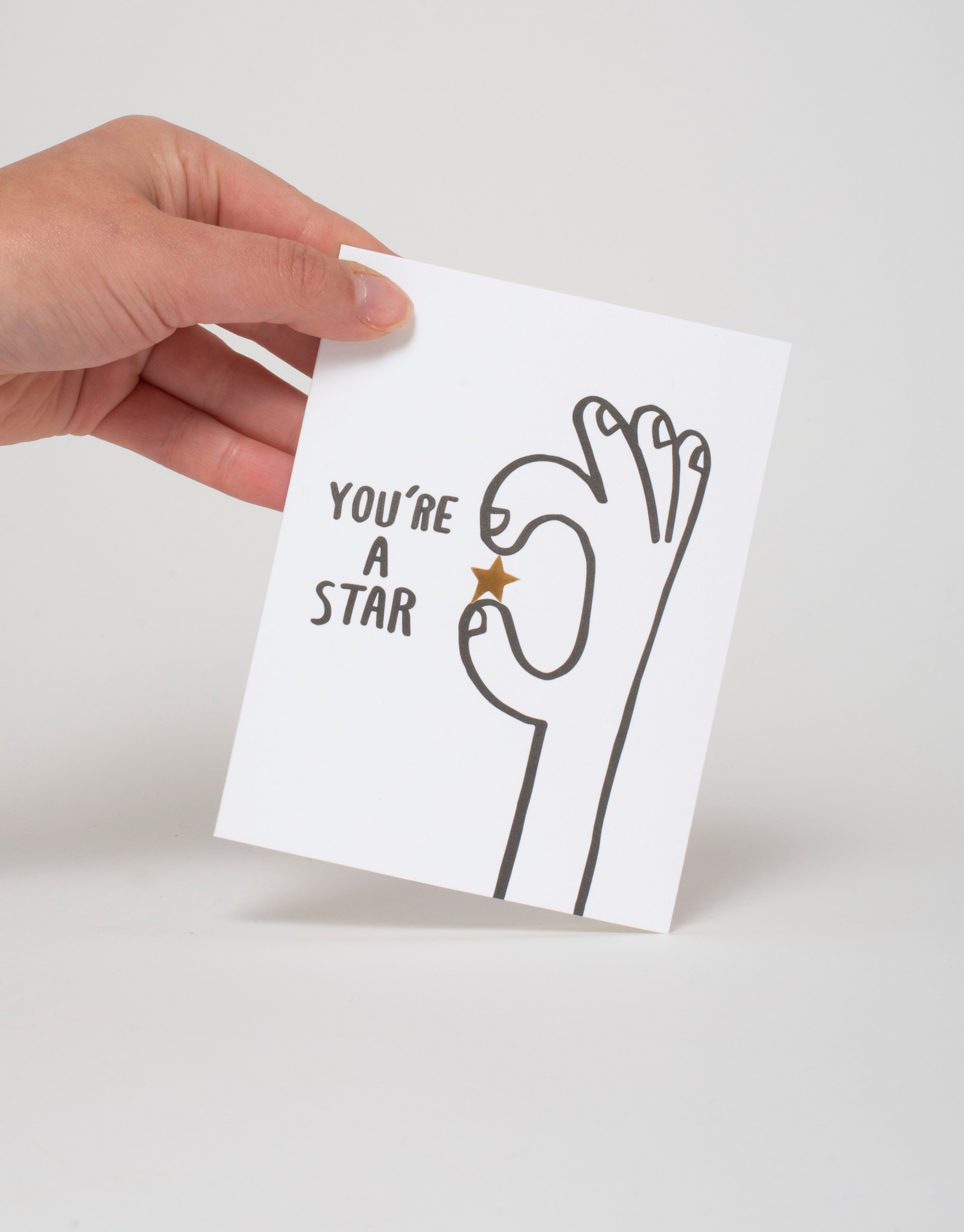 You're A Star Letterpress Greeting Card