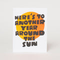 Around The Sun Birthday Letterpress Greeting Card