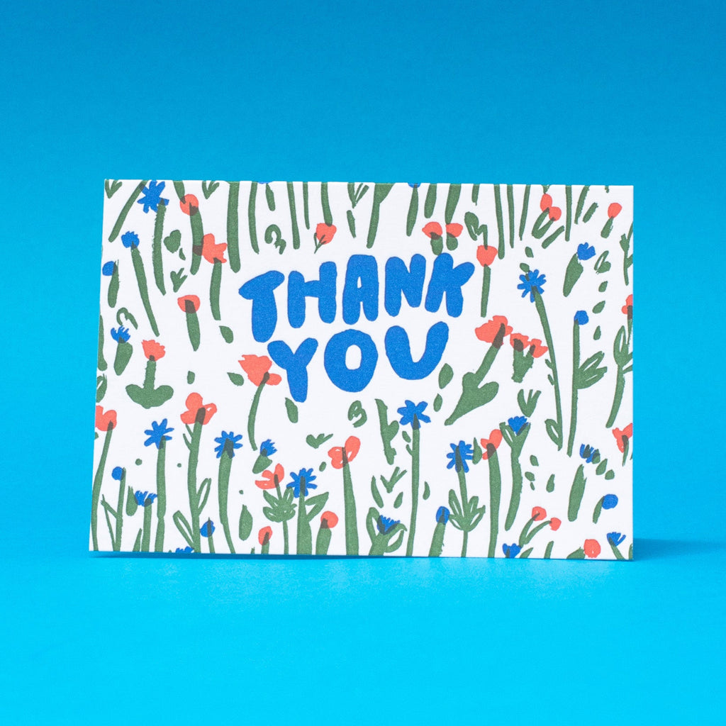 Meadow Thank You Letterpress Greeting Card