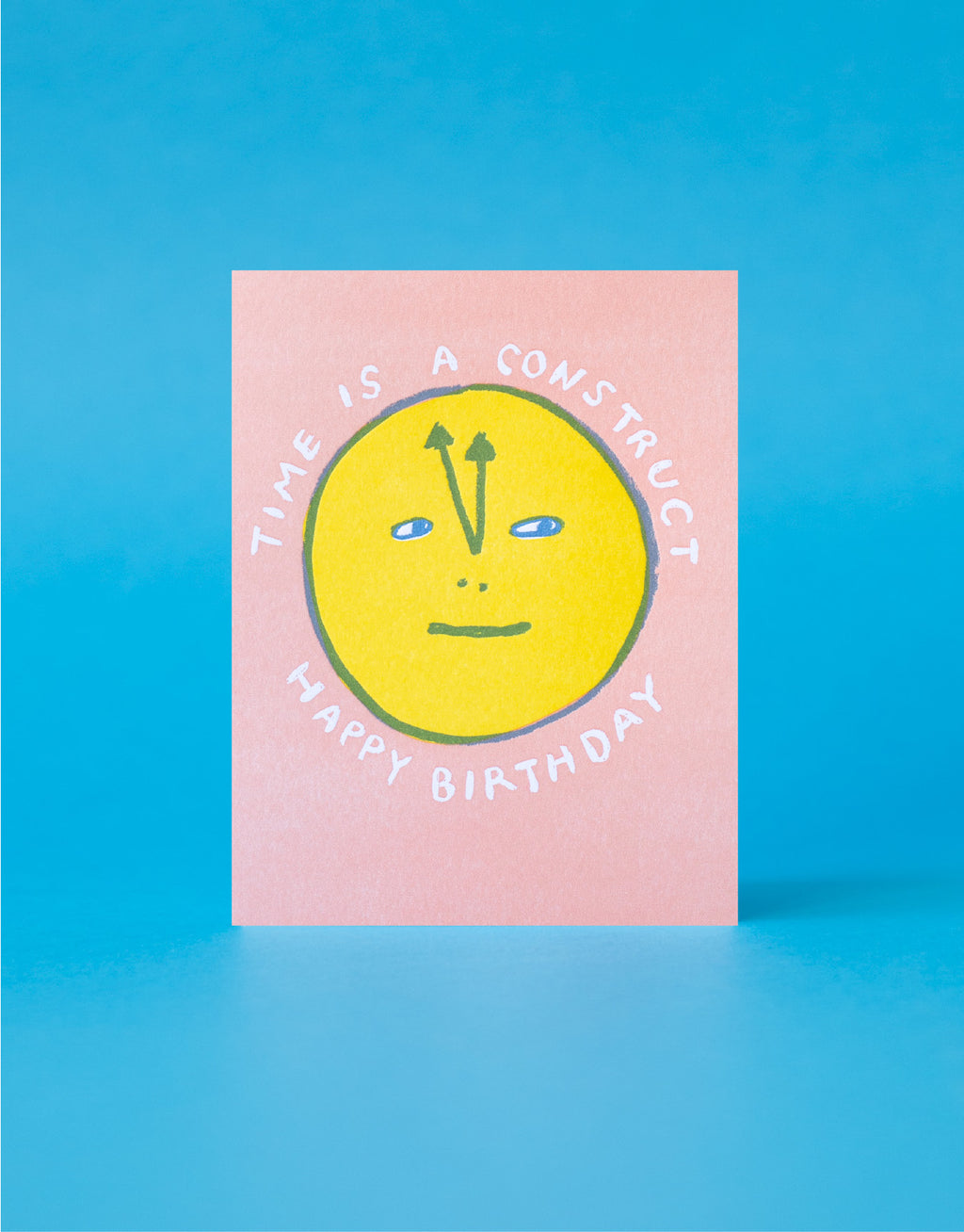 Funny Time Birthday Letterpress Greeting Card