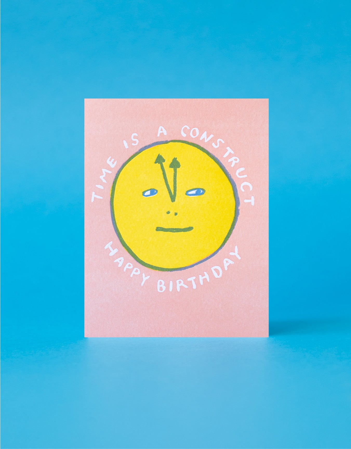 Funny Time Birthday Letterpress Greeting Card