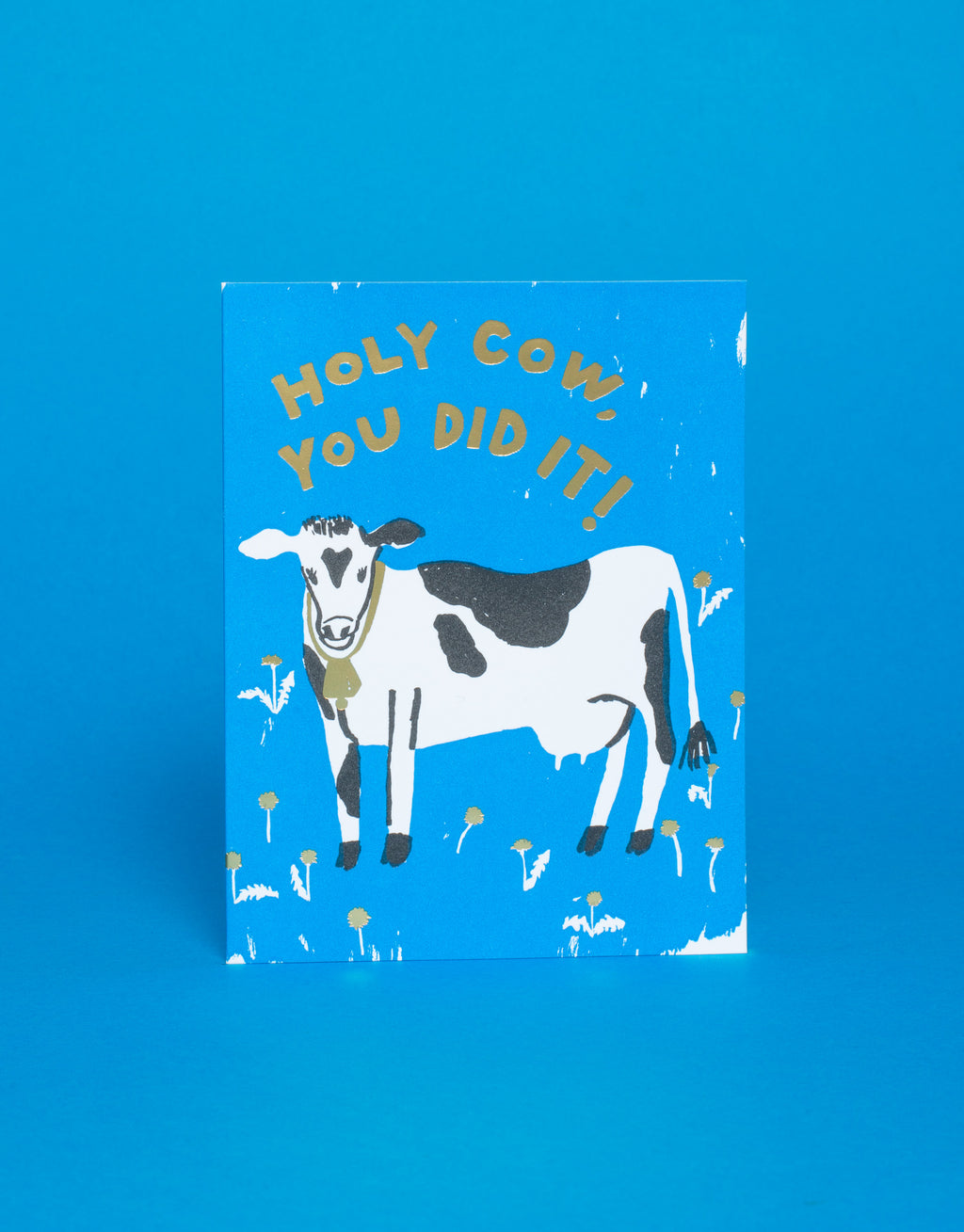 Holy Cow Congrats Letterpress Greeting Card