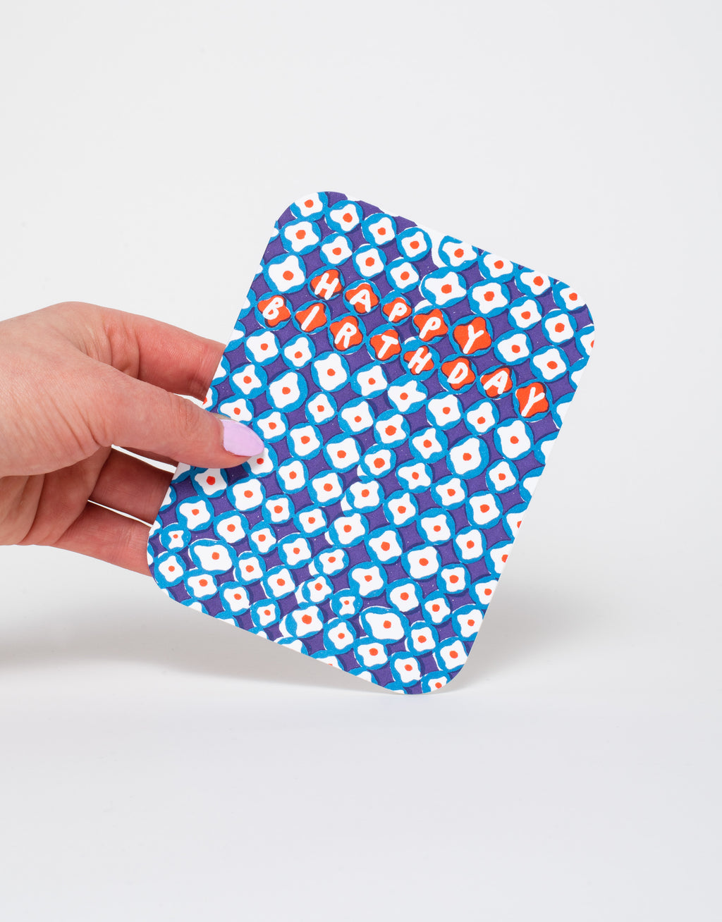 Clover Pattern Birthday Letterpress Greeting Card