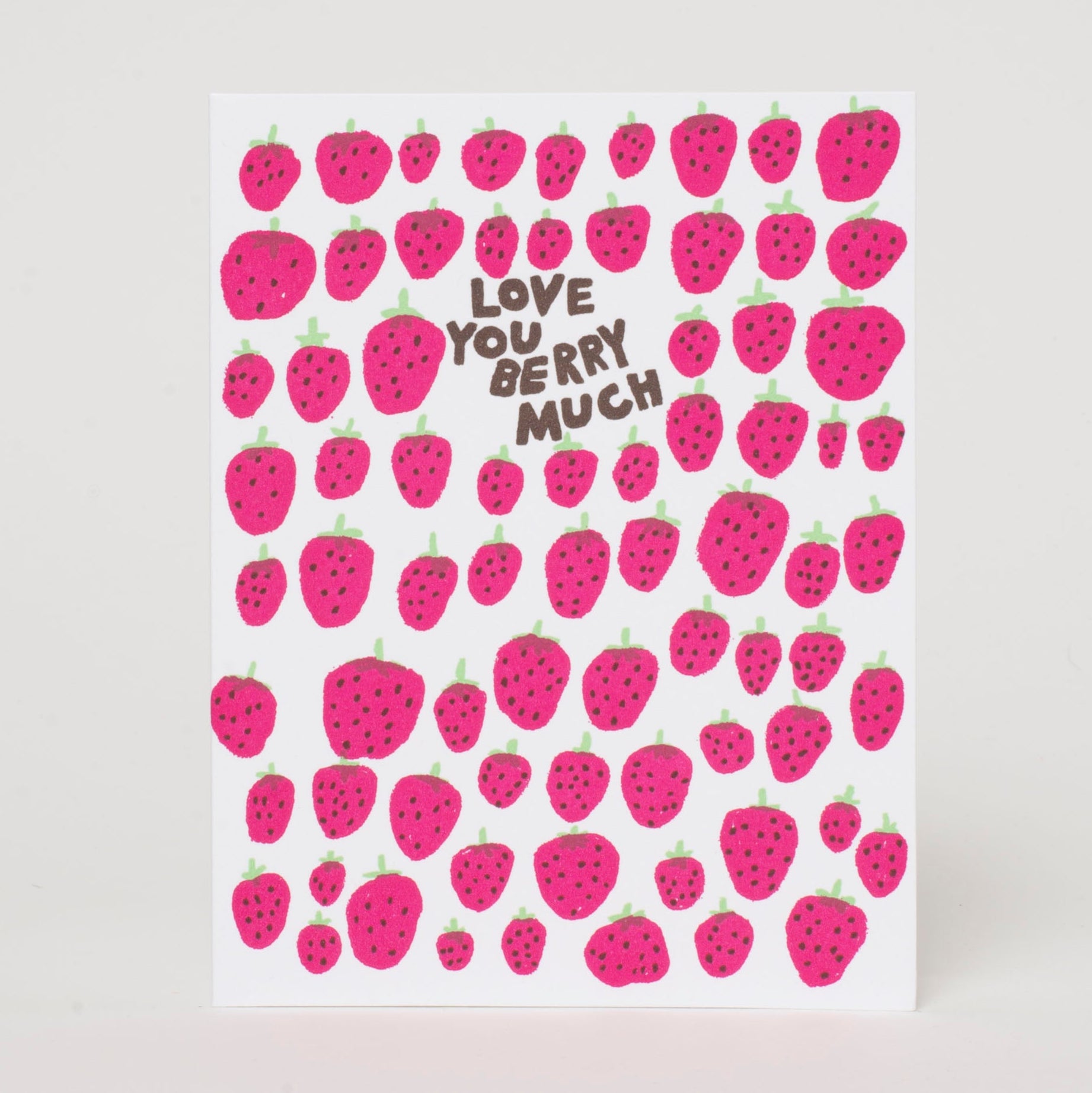Love You Berry Much Letterpress Greeting Card