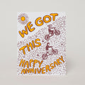 Anniversary Bike Ride Letterpress Greeting Card
