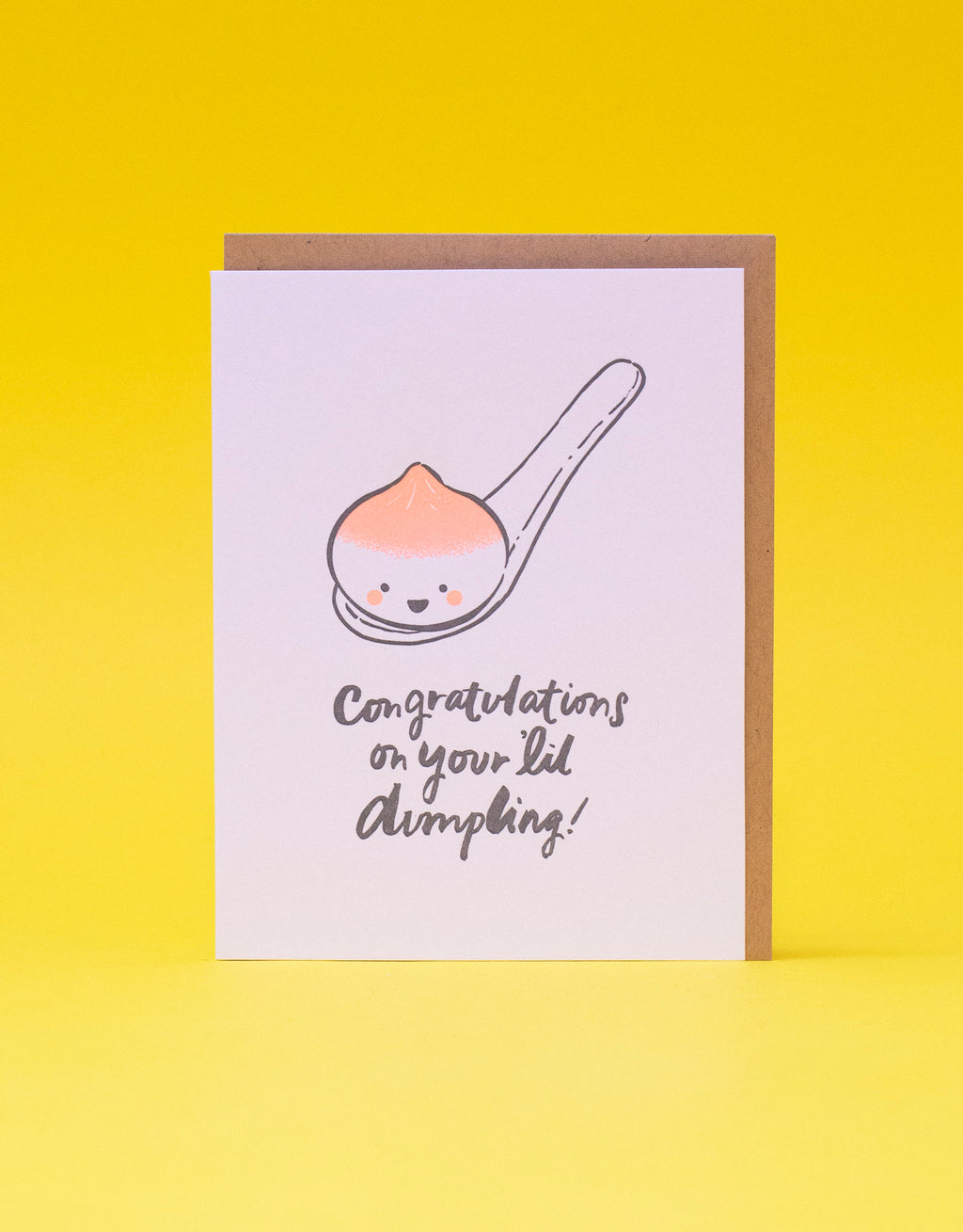 Lil Dumpling New Baby Congrats Letterpress Greeting Card