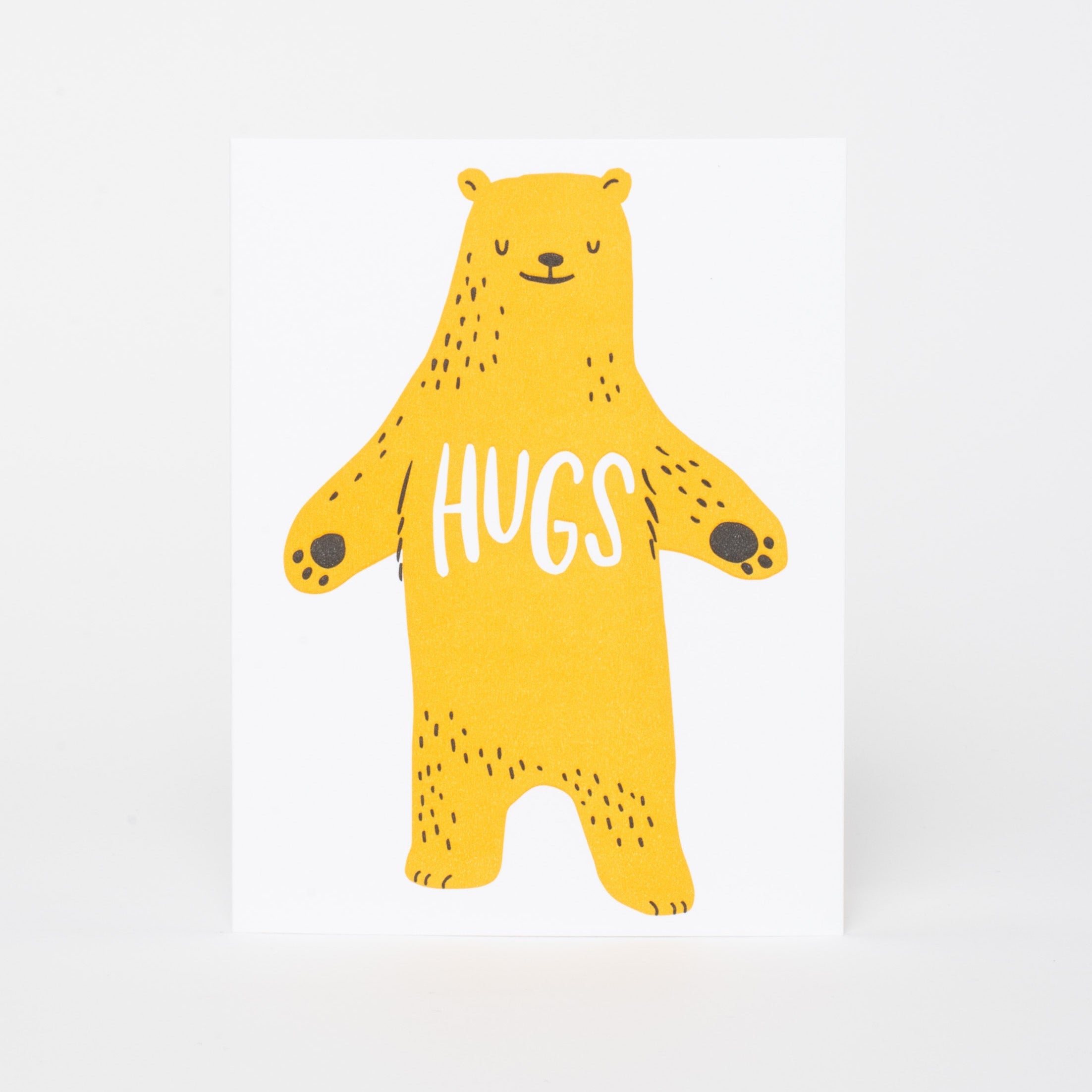 Bear Hug Sympathy Letterpress Greeting Card