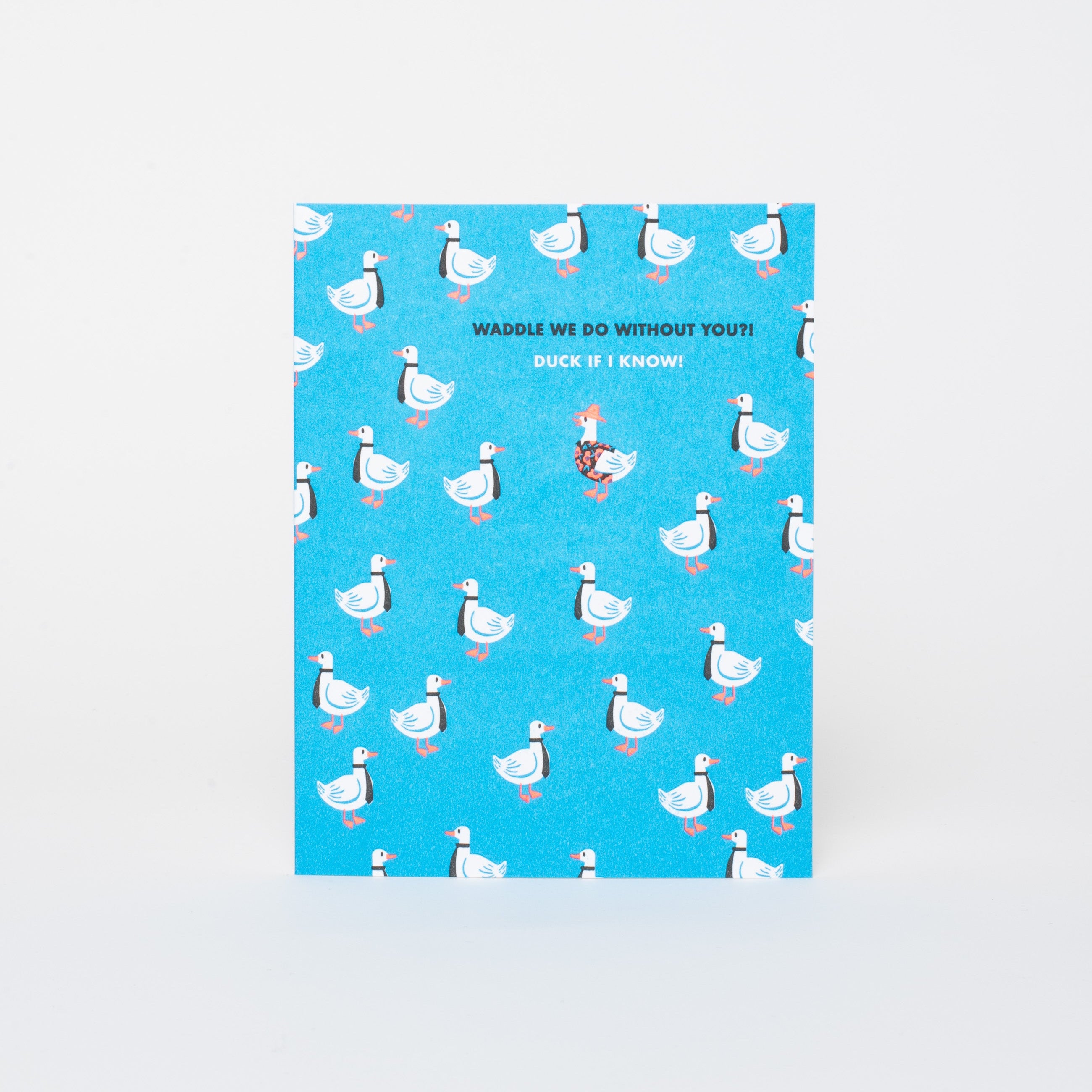 Duck Retirement Funny Letterpress Greeting Card