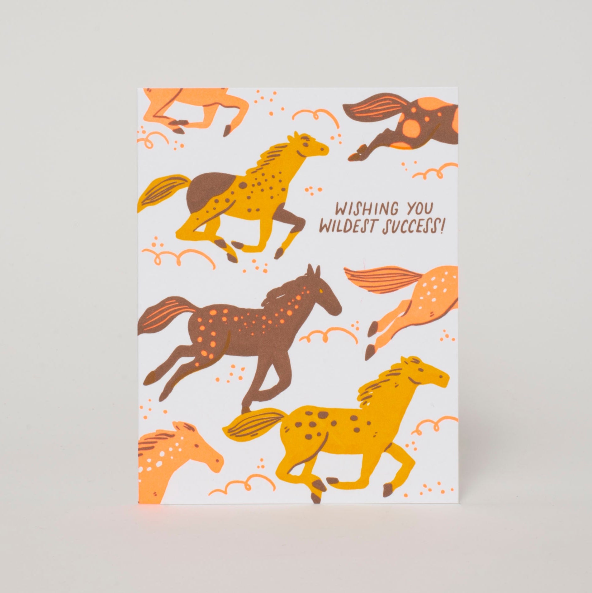 Wild Horses Congrats Letterpress Greeting Card