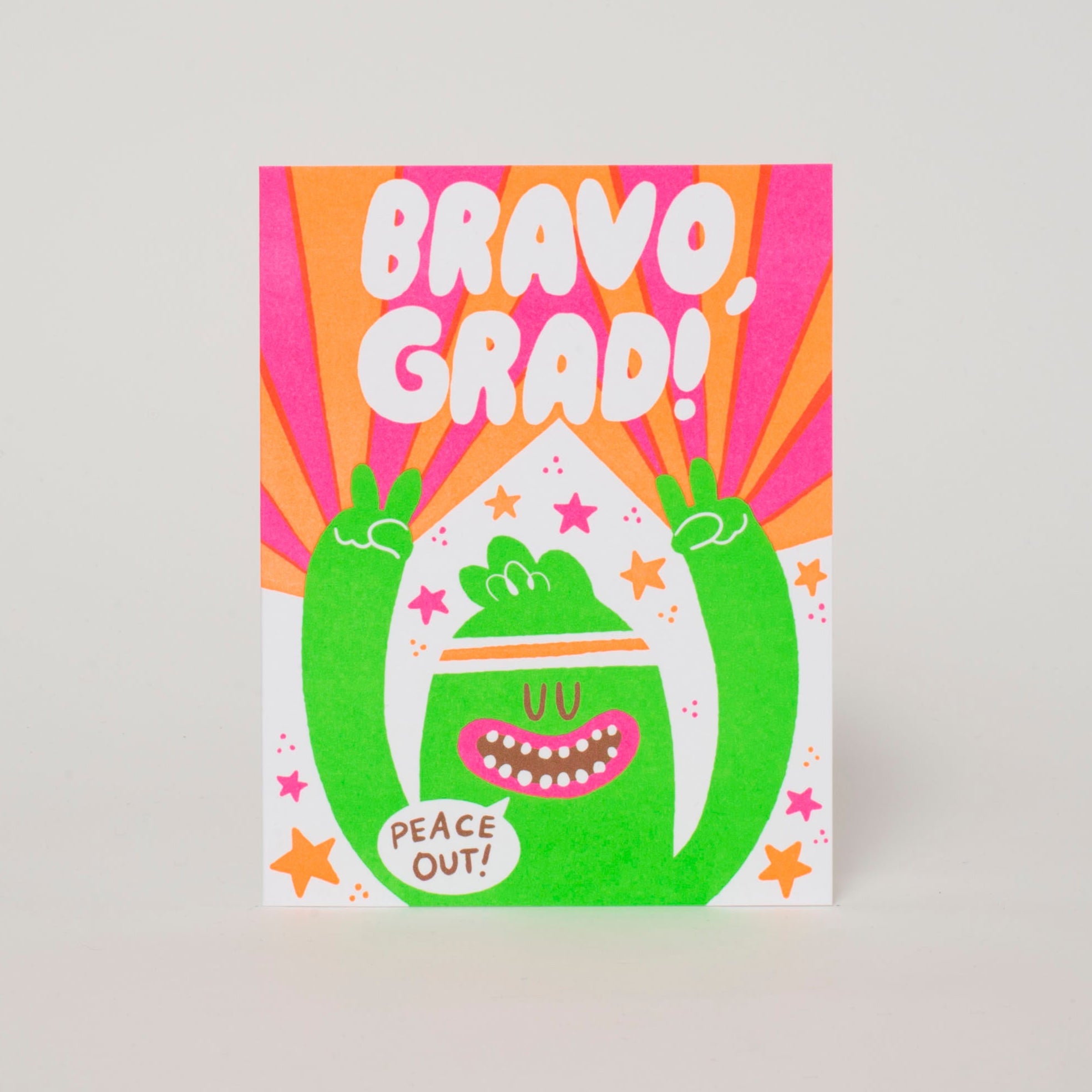 Bravo Graduation Monster Letterpress Greeting Card