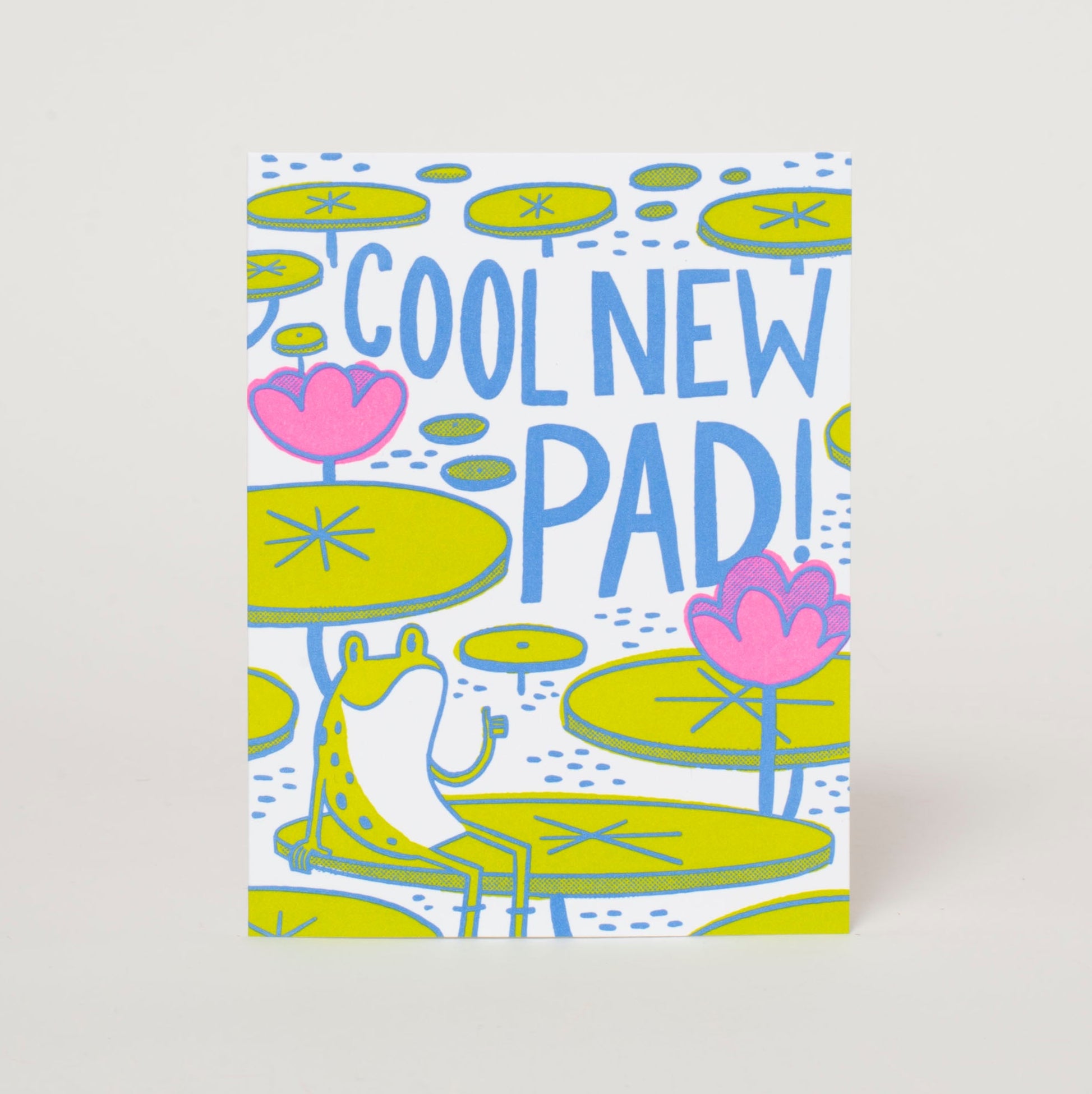 Frog Housewarming Letterpress Greeting Card