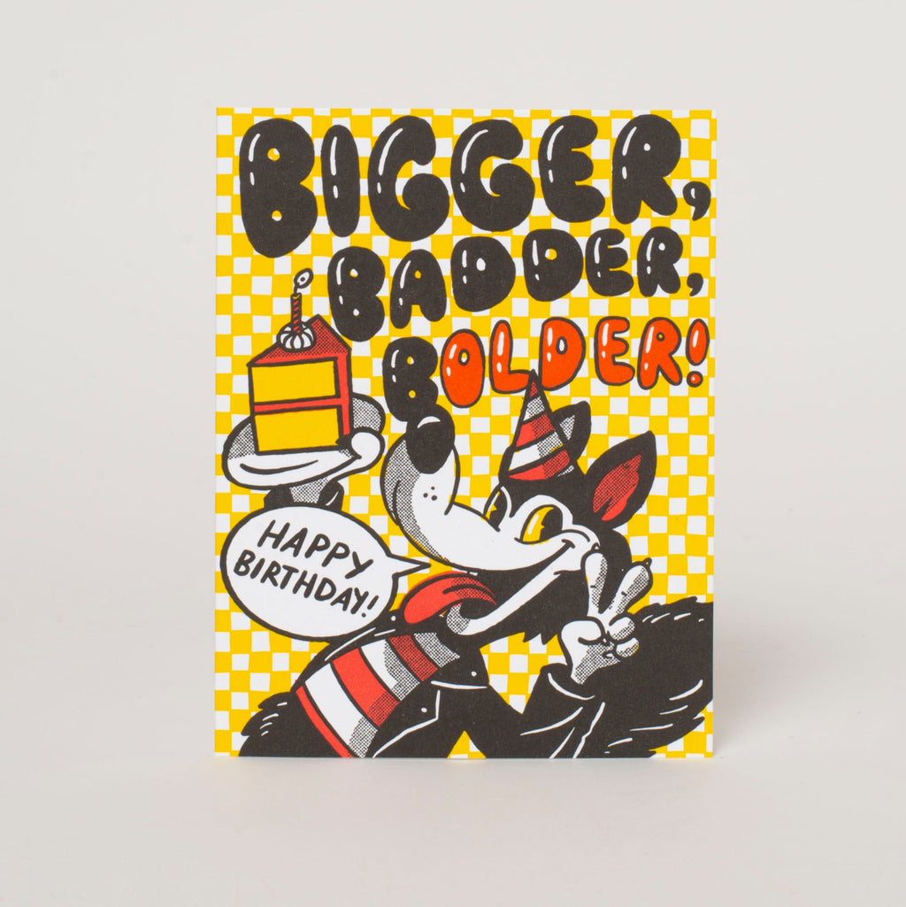 Bad Wolf Birthday Letterpress Greeting Card