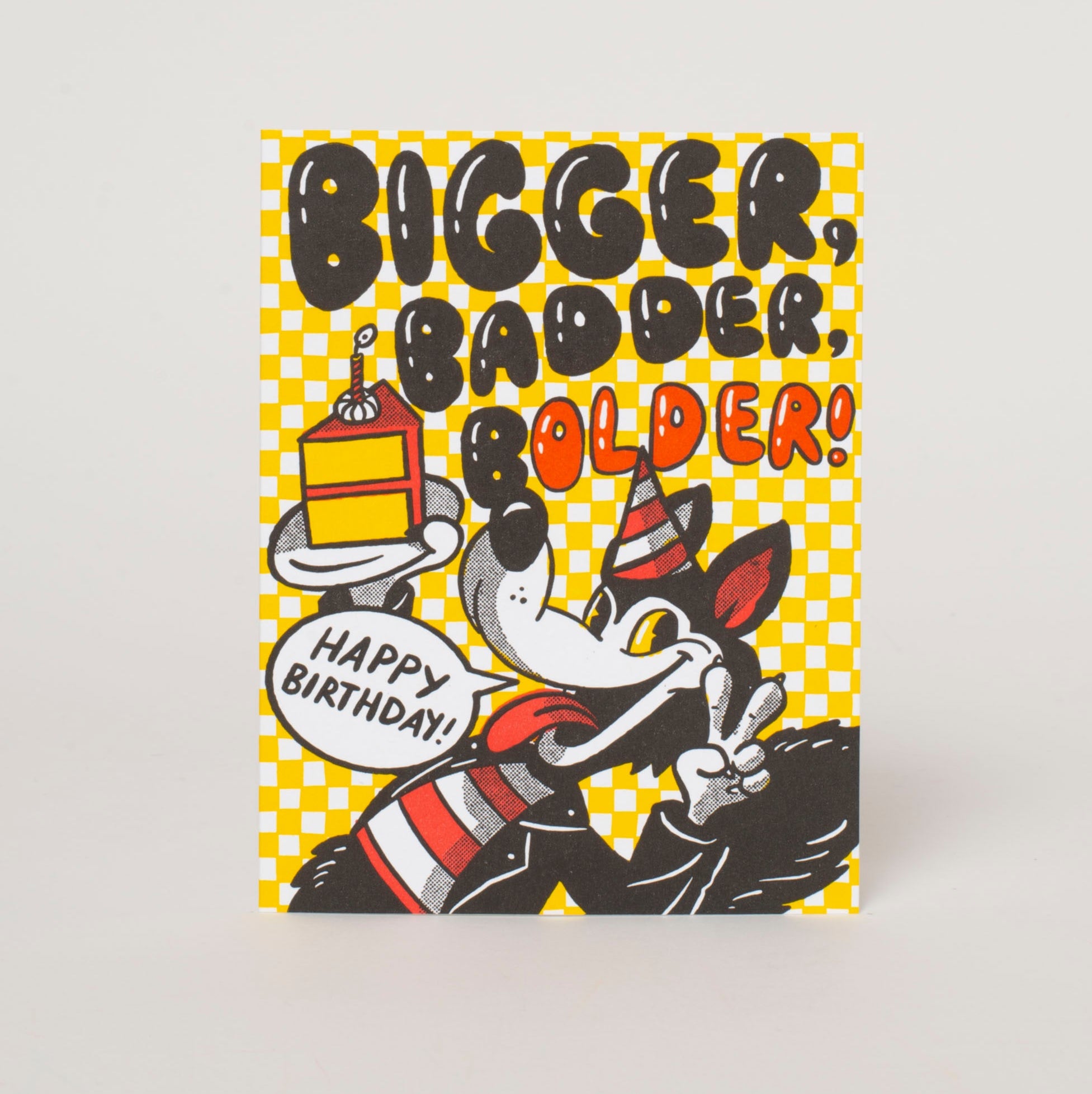 Bad Wolf Birthday Letterpress Greeting Card