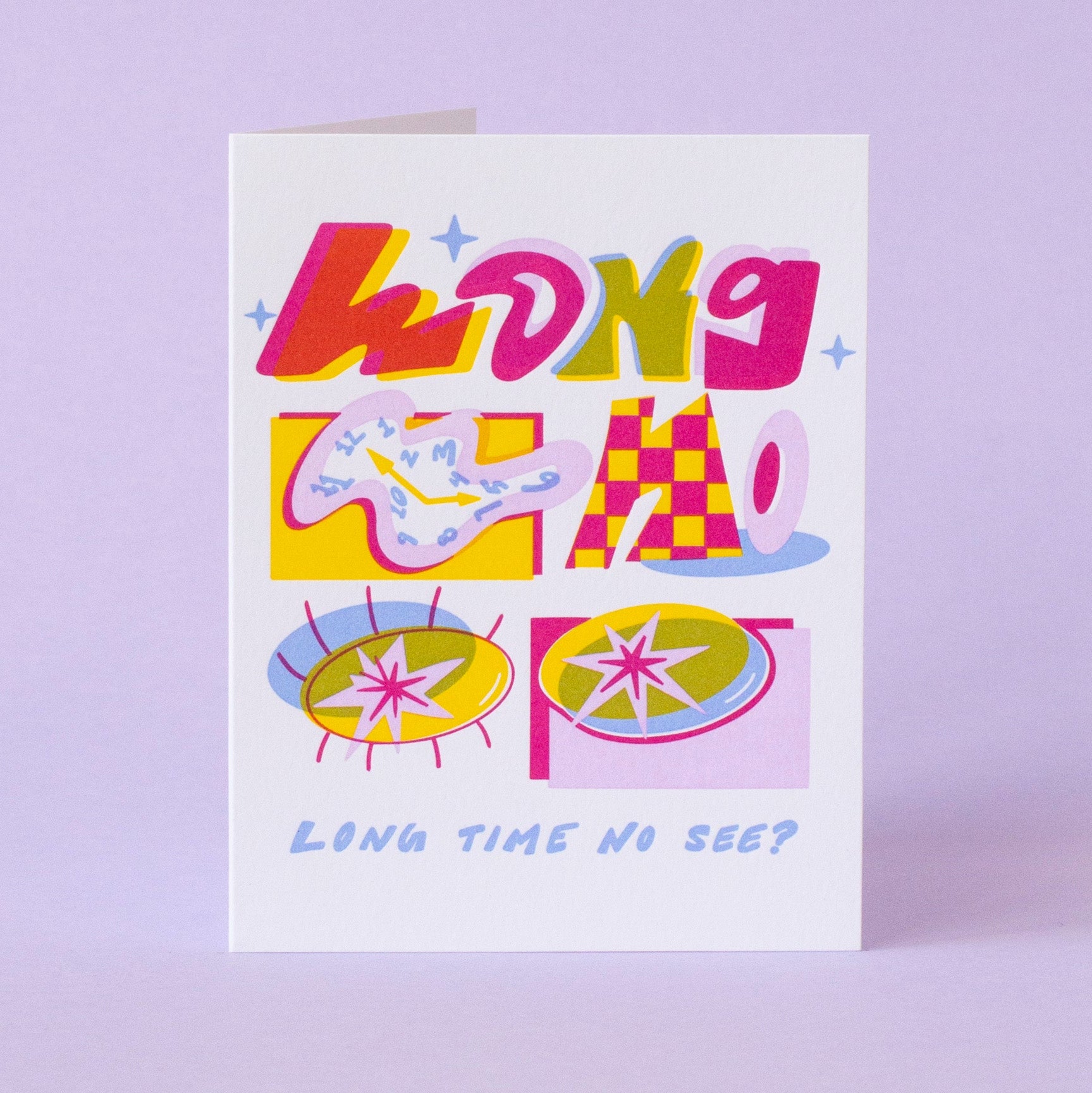 Long Time Letterpress Greeting Card